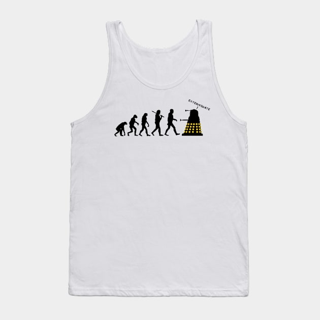 Dalek Destroy Human Evolution Silhouette Tank Top by AnotherOne